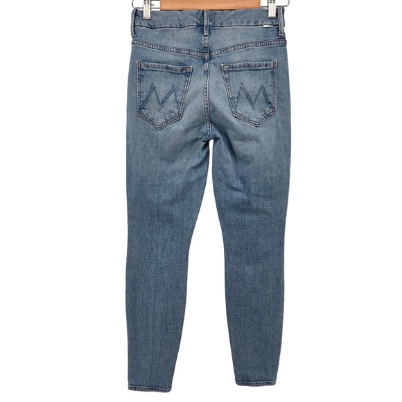 MOTHER High Waisted Looker Ankle Jeans 26 Blue Light Wash Skinny Denim - Picture 2 of 9